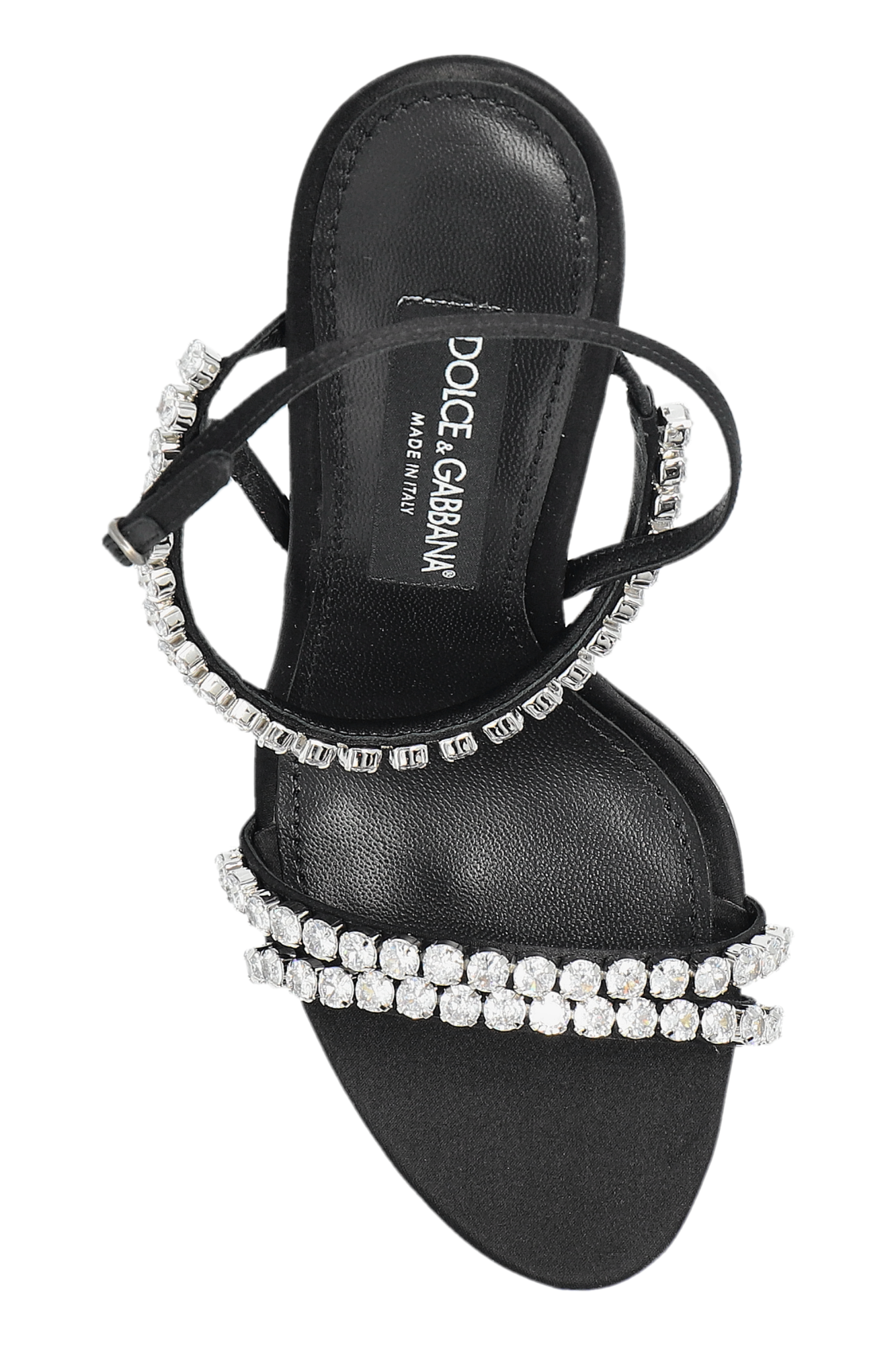 Dolce & Gabbana Heeled sandals with shimmering crystals | Women's